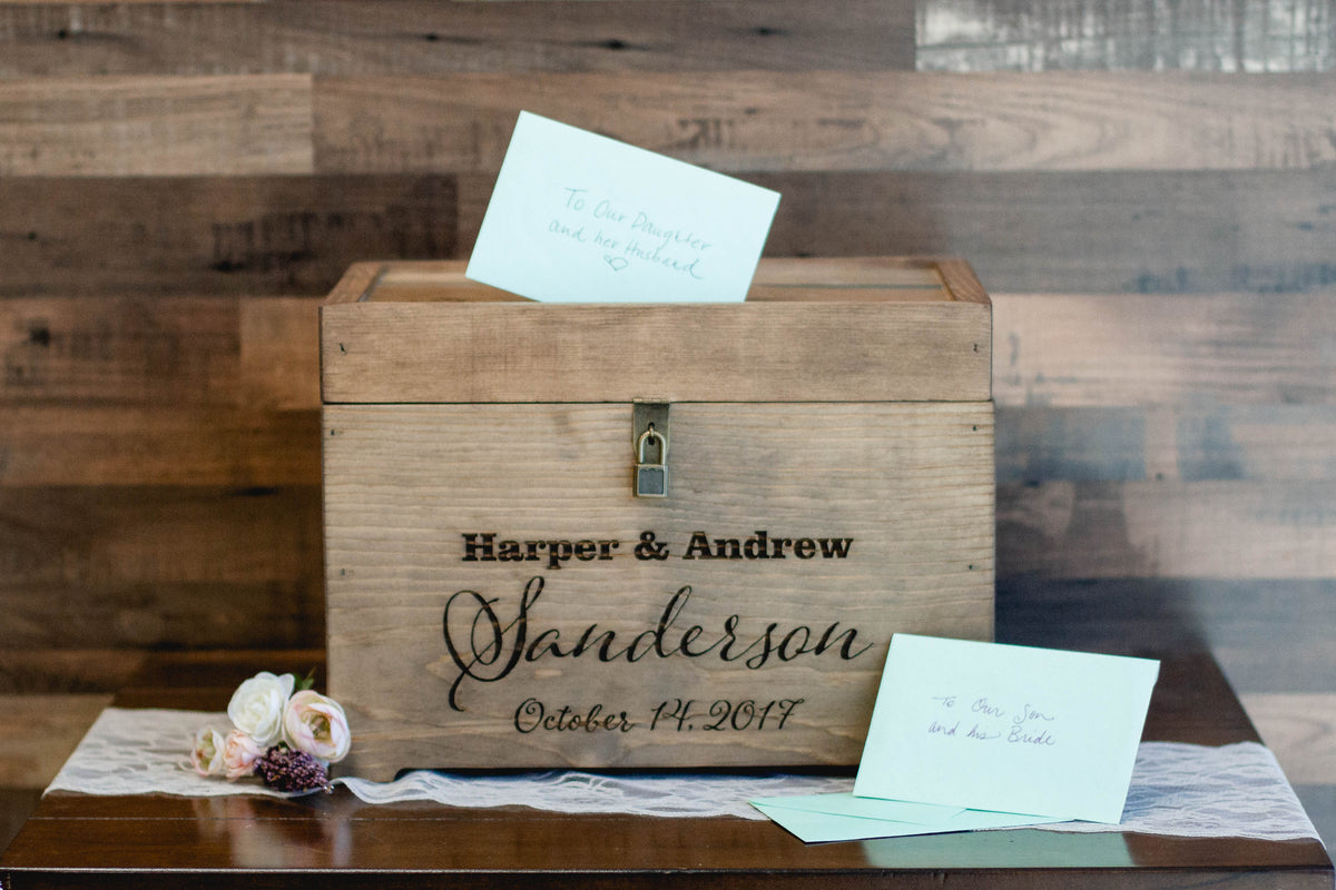 Personalized box birch bark- White wedding card box rustic - Rustic we –  The Little Rustic Farm