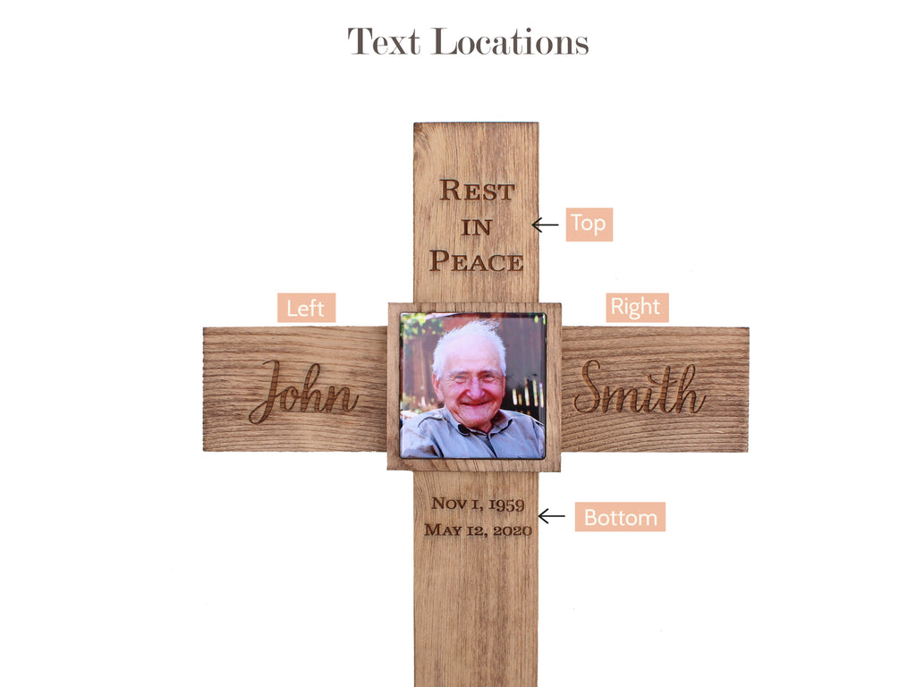 Photo Memorial Cross Personalized for Your Loved One