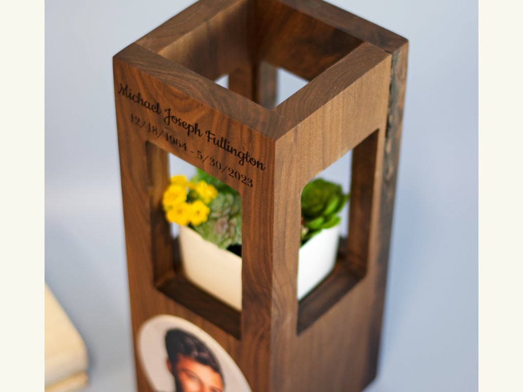 Memorial Urn Keepsake - Memory Lantern or Planter - Cades and Birch 