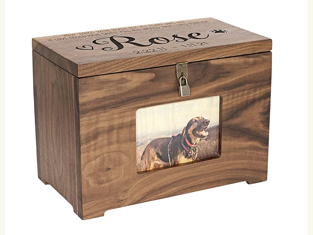 Large Personalized Pet Memory Box / Urn with Name and Quote or Poem - Cades and Birch 