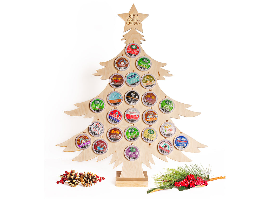K- Cup Advent Calendar - Coffee Pods ARE included! | Personalized Coffee Pod Holder - Cades and Birch 