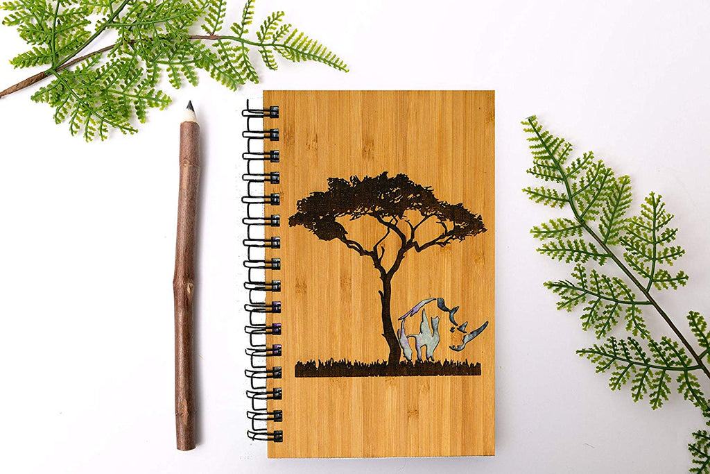 Rhino Personalized Wood Journal - Cades and Birch 