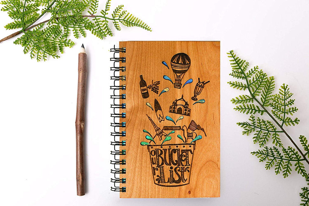 Bucket List Personalized Wood Journal - Cades and Birch 