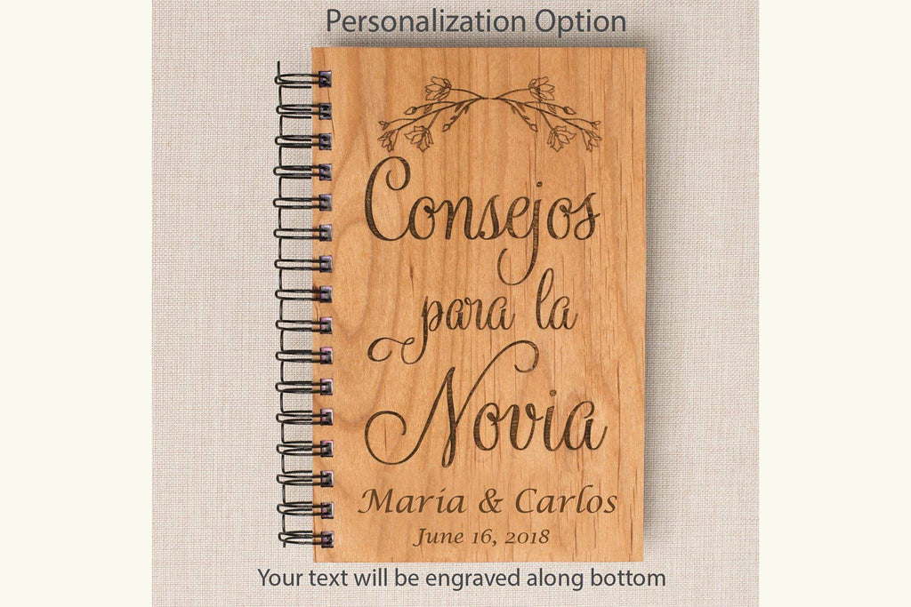 Consejos Para la Novia Personalized Wood Journal - Cades and Birch 