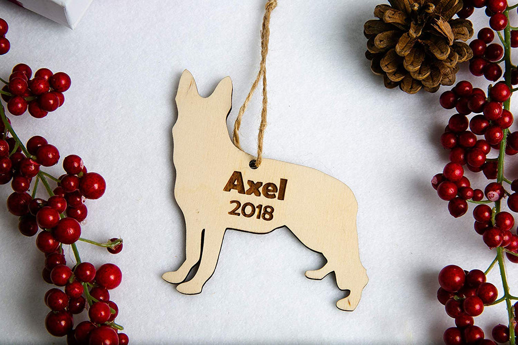 Dog Breed Christmas Ornament- Personalized with Name and Date - Cades and Birch 
