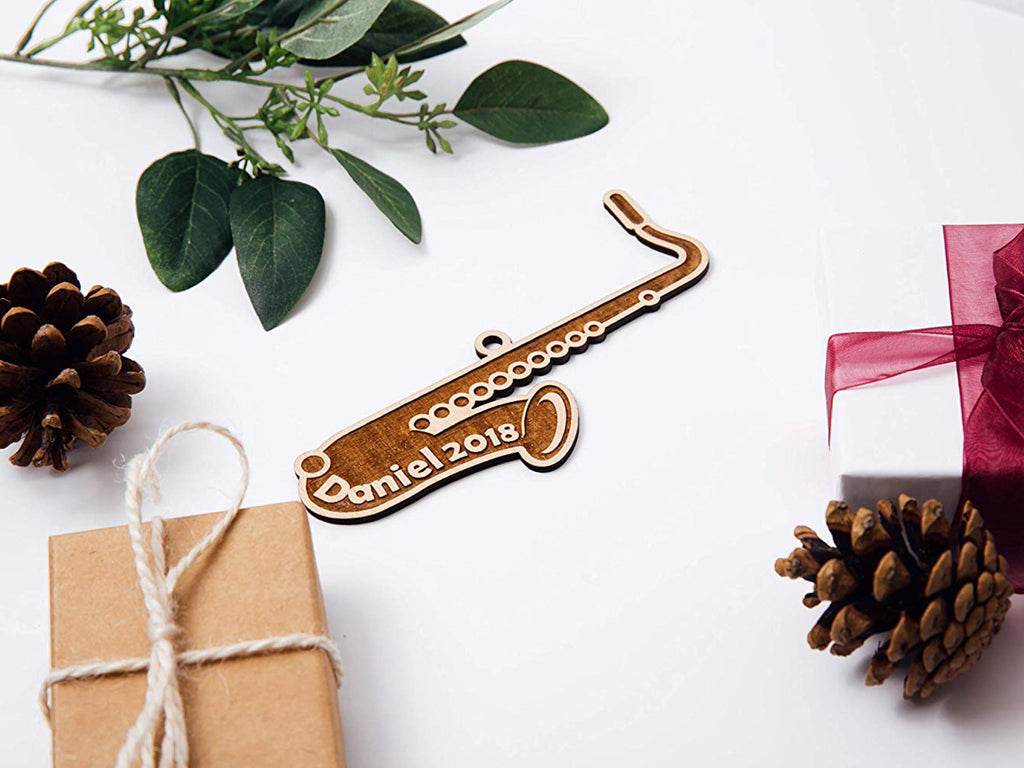 Personalized Saxophone Christmas Ornament