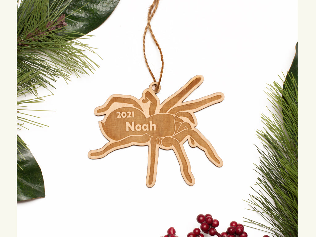 Tarantula Christmas Ornament Personalized Name Year - Cades and Birch 