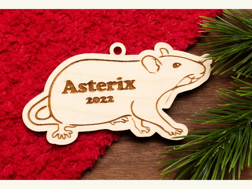 Rat Pet Christmas Ornament