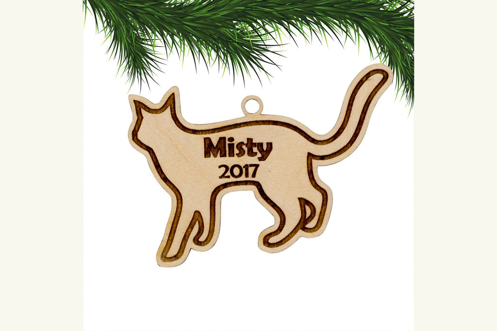 Kitty Cat - Personalized Pet Christmas Ornament - Cades and Birch 