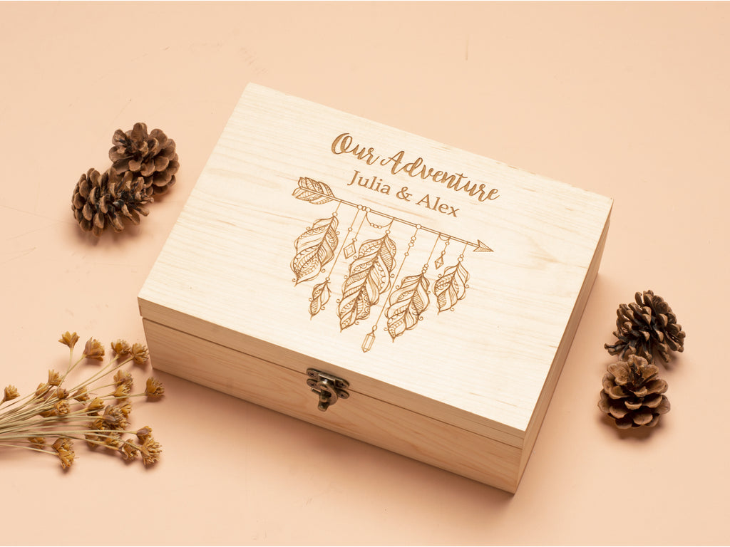 Personalised Sewing Kit Box White Keepsake Personalised Memory Keepsake  Wooden