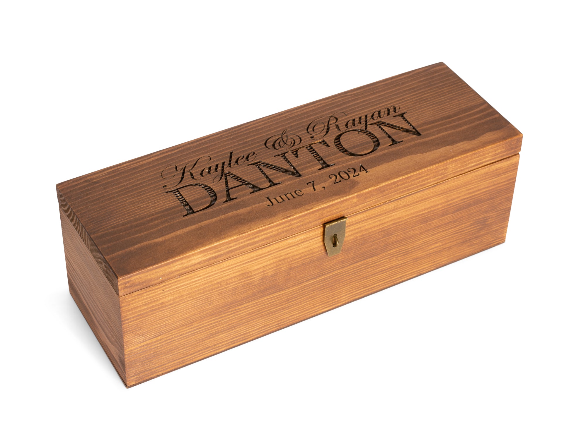 Wine Box with Lock | Personalized with First Names, Last Name hotsell and Date | Champagne Box Option | Classic Design