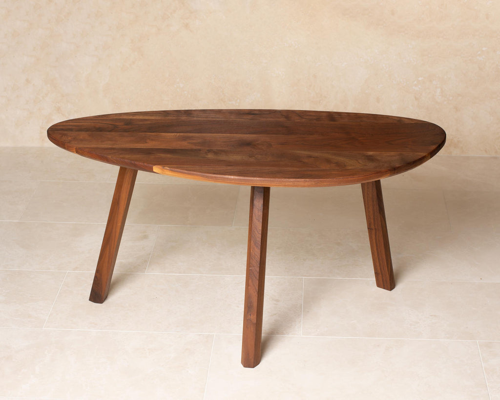 Mid-Century Coffee Table | Round Hardwood Table | Artisan Handmade End Table