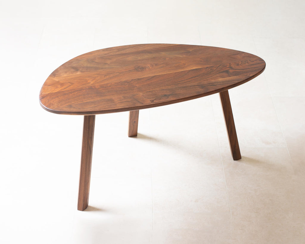 Mid-Century Coffee Table | Unique Free Form Hardwood Table | Artisan Handmade End Table