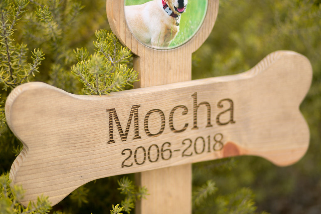 Dog Bone Personalized Memorial Wood Cross