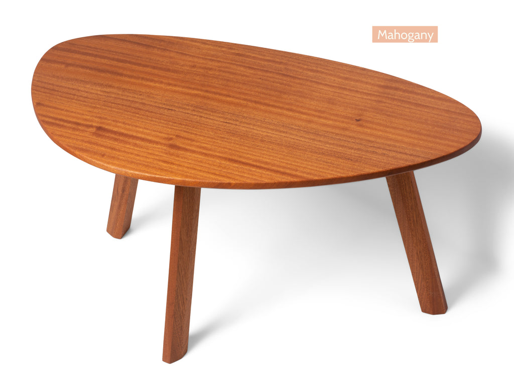 Mid-Century Coffee Table | Unique Free Form Hardwood Table | Artisan Handmade End Table