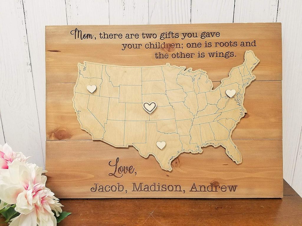 Personalized Engraved USA Map Gift