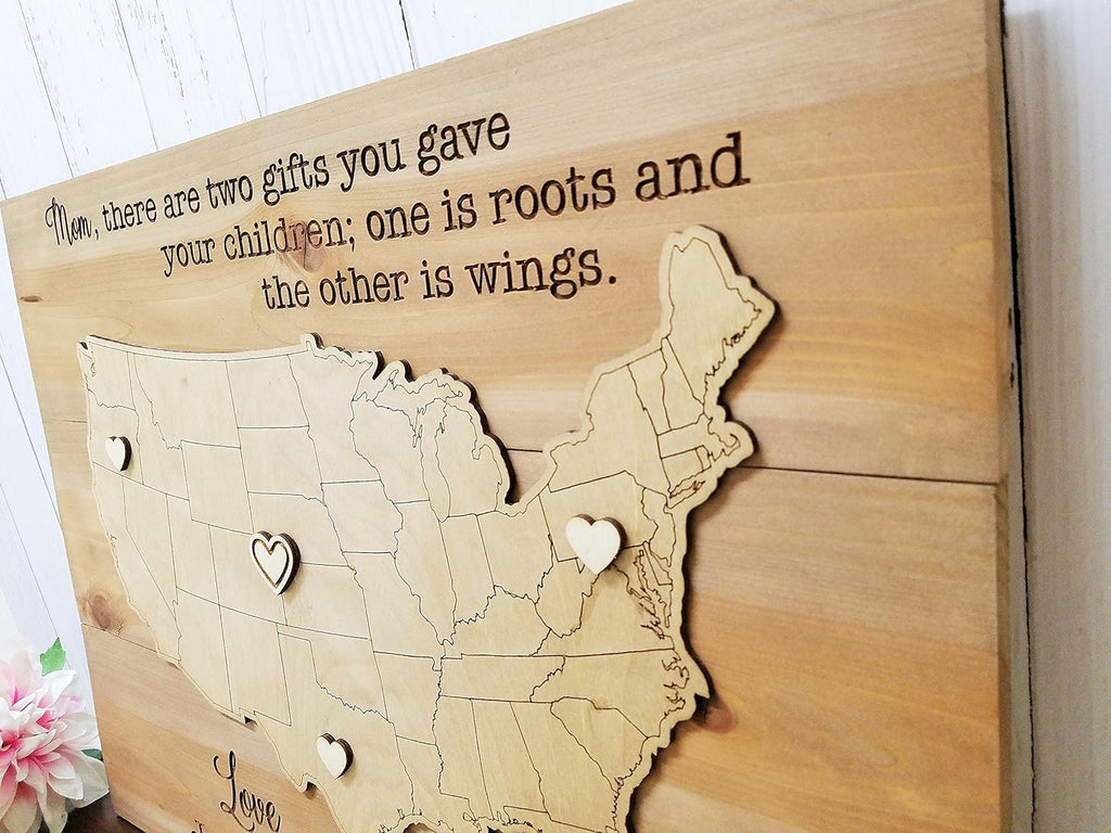 Personalized Engraved USA Map Gift