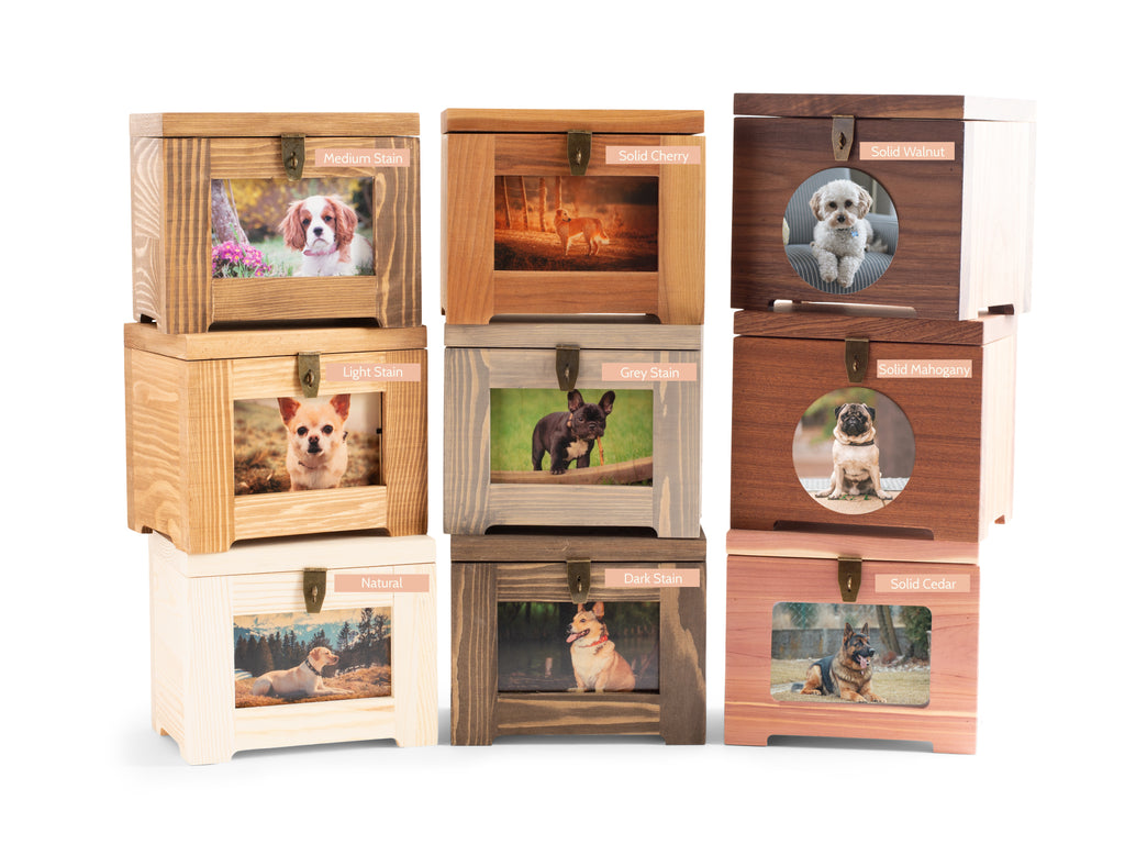 Personalized Pet Memory Box / Urn with Dog Breed Picture Option