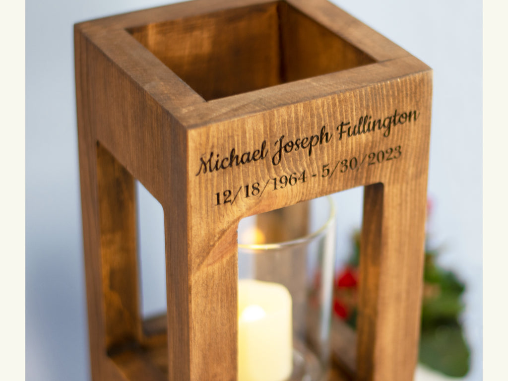 Memorial Urn Keepsake - Memory Lantern or Planter - Cades and Birch 