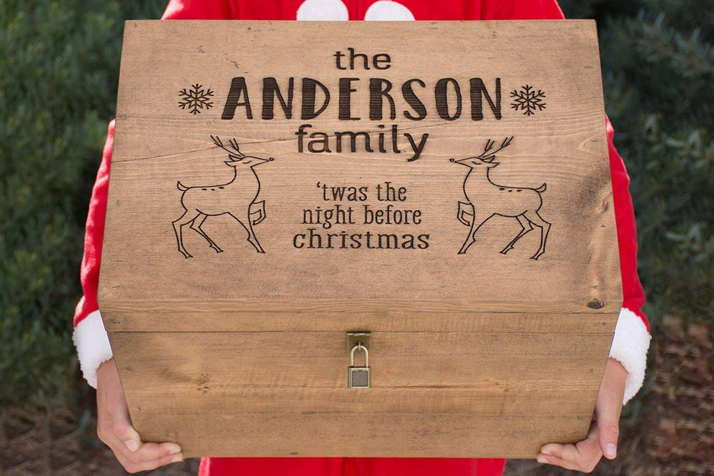 Engraved Night Before Christmas Box - Personalized Family Keepsake Gift Box - Cades and Birch 