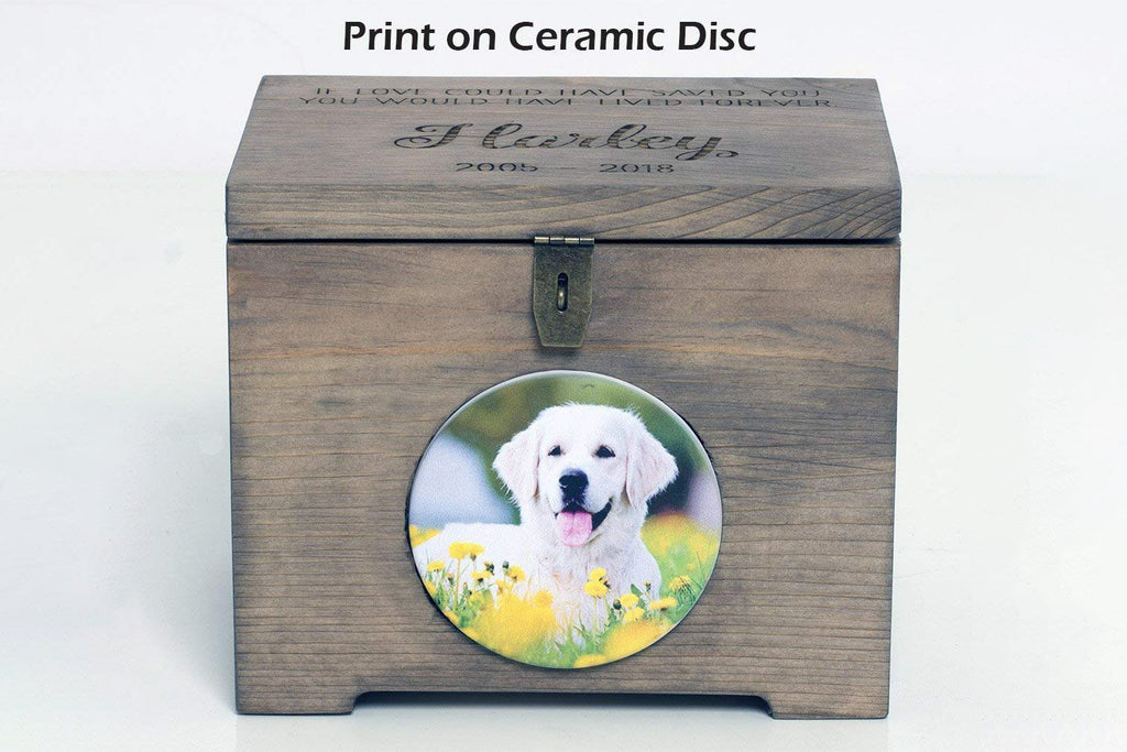 Pet Memory Photo Box/Urn - Name and Cat Paw Print, Personalized - Cades and Birch 