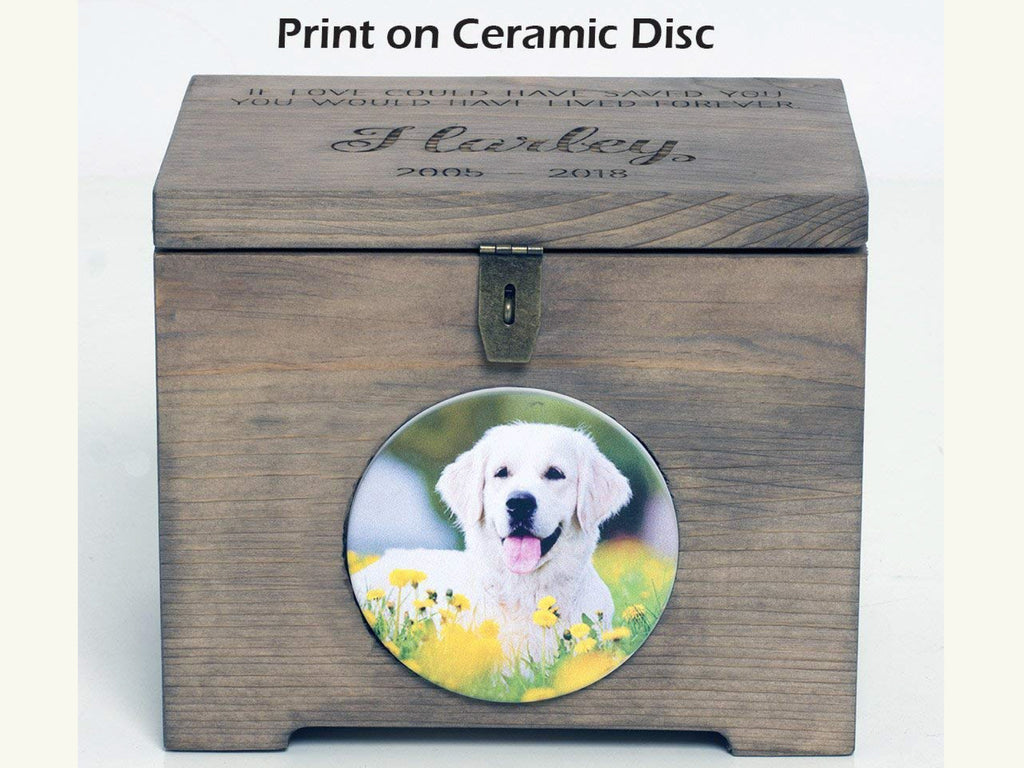 Personalized Pet Memory Box / Urn with Dog Breed Picture Option