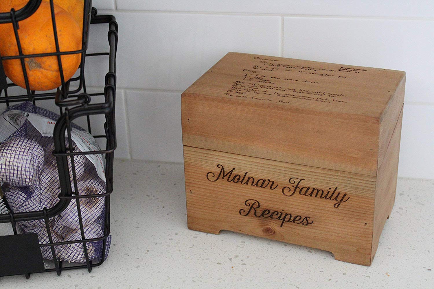 Engraved Wood Recipe Box Custom Recipe Box Personalized Recipe Box Cooking  Gifts for Her Wife Anniversary Gift Wood Gifts for Mom 