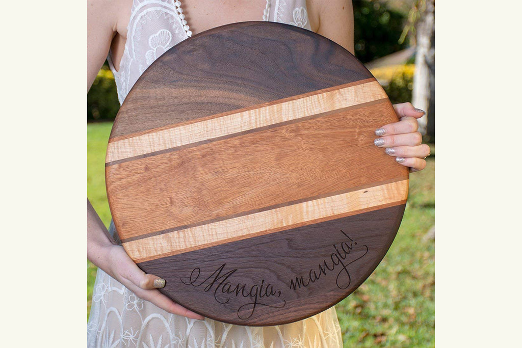 Hardwood Cutting Board Custom Chopping Block - Walnut, Mahogany, Maple Hardwoods - Cades and Birch 