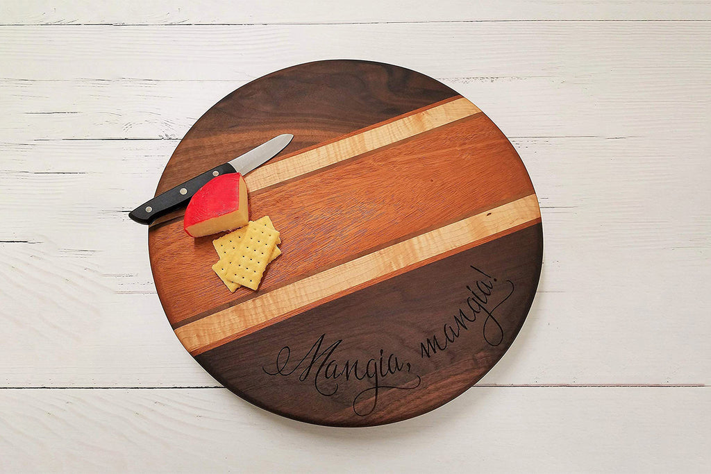 Hardwood Cutting Board Custom Chopping Block - Walnut, Mahogany, Maple Hardwoods - Cades and Birch 