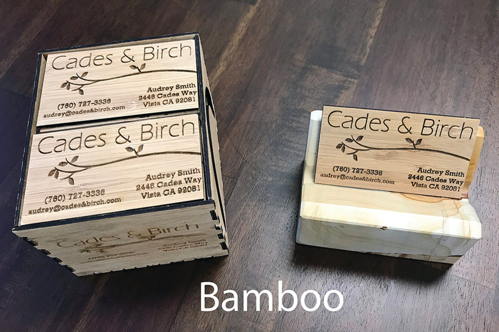 50 Wood Business Cards - Cades and Birch 