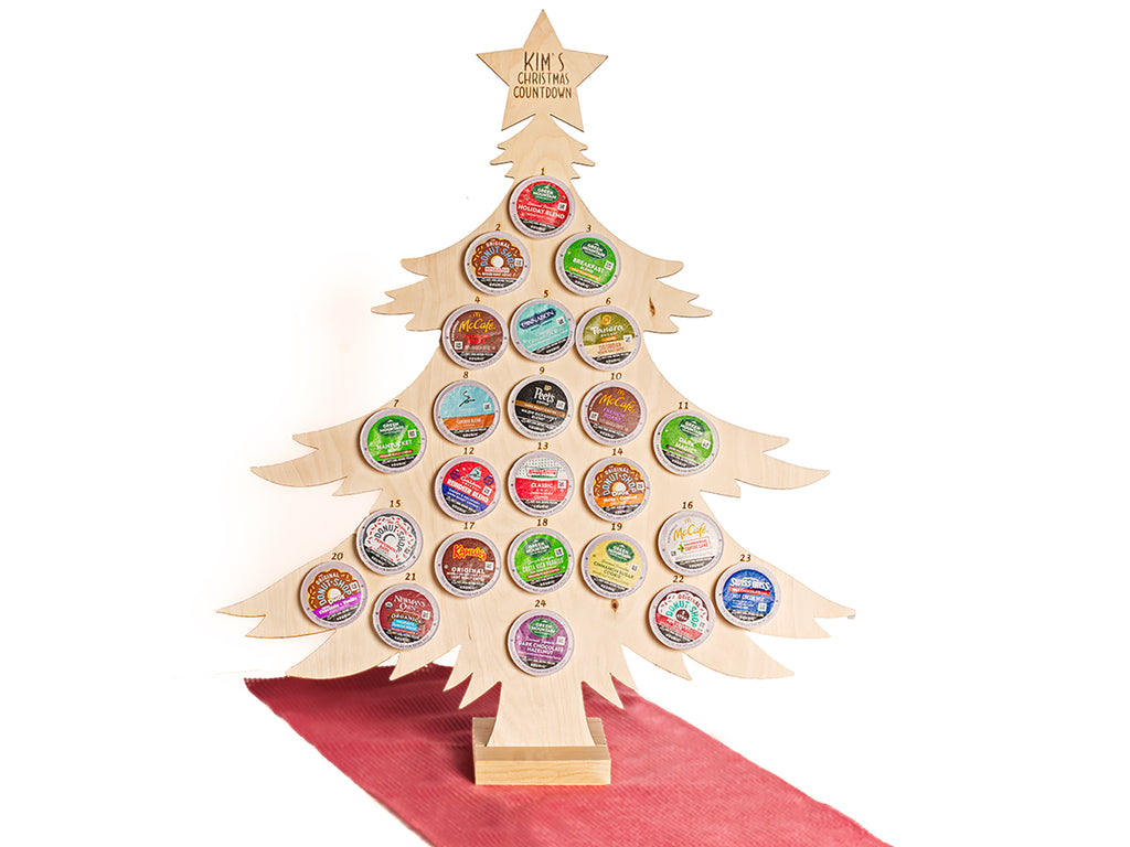 K- Cup Advent Calendar - Coffee Pods ARE included! | Personalized Coffee Pod Holder - Cades and Birch 