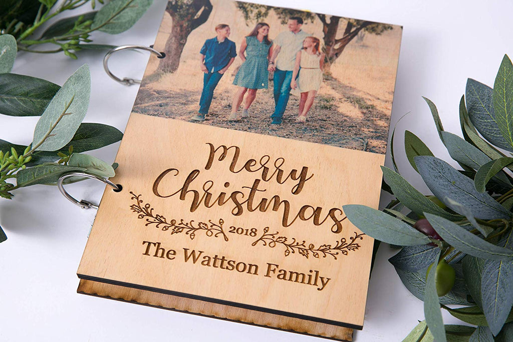 Christmas Card Personalized Binder Photo Album - Cades and Birch 