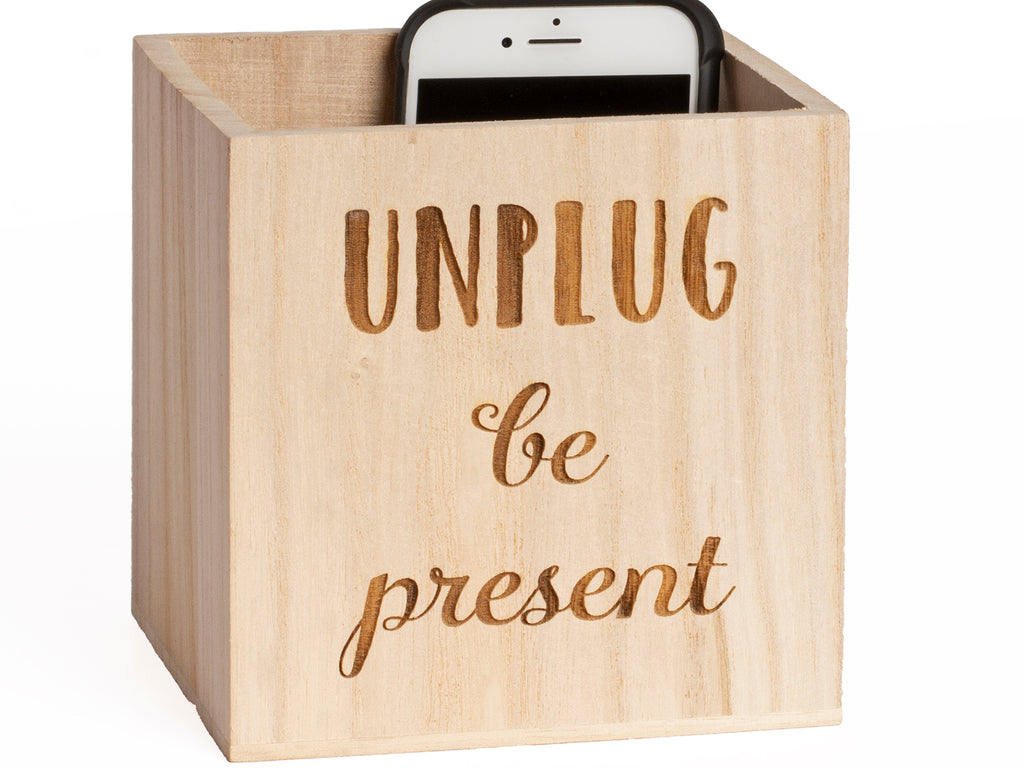 Unplug Be Present Phone Box Crate - Cades and Birch 