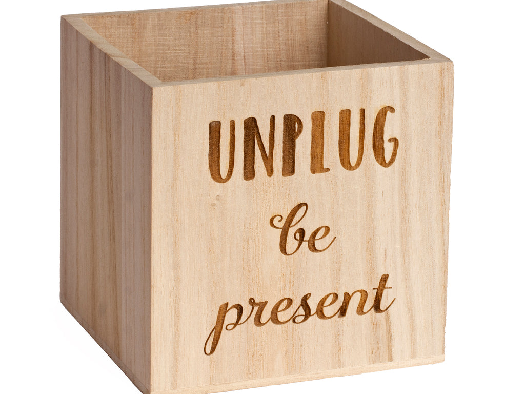 Unplug Be Present Phone Box Crate - Cades and Birch 