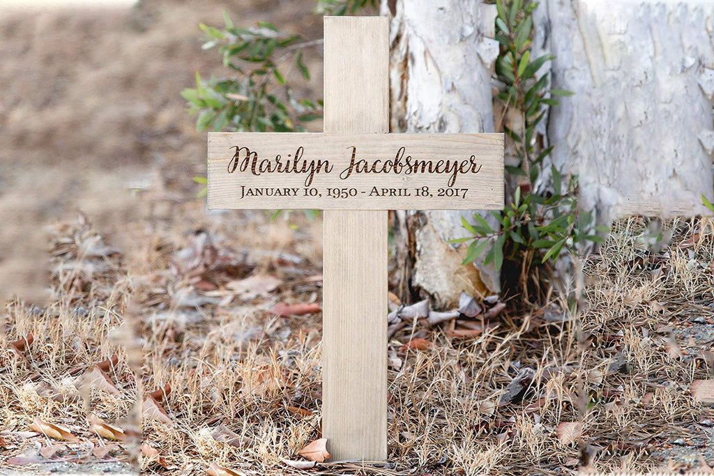 Memorial Cross Personalized for Your Loved One - Cades and Birch 