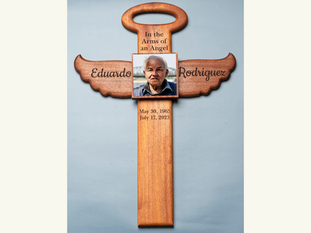 Angel Wing Memorial Cross - Large - Cades and Birch 
