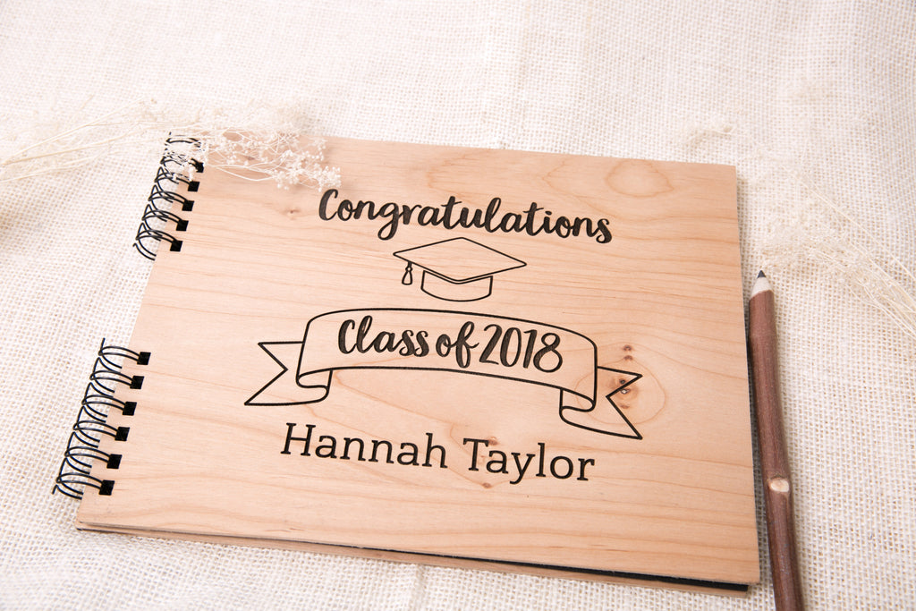 Graduation Photo Album or Guest Book | Name & Year, Personalized - Cades and Birch 