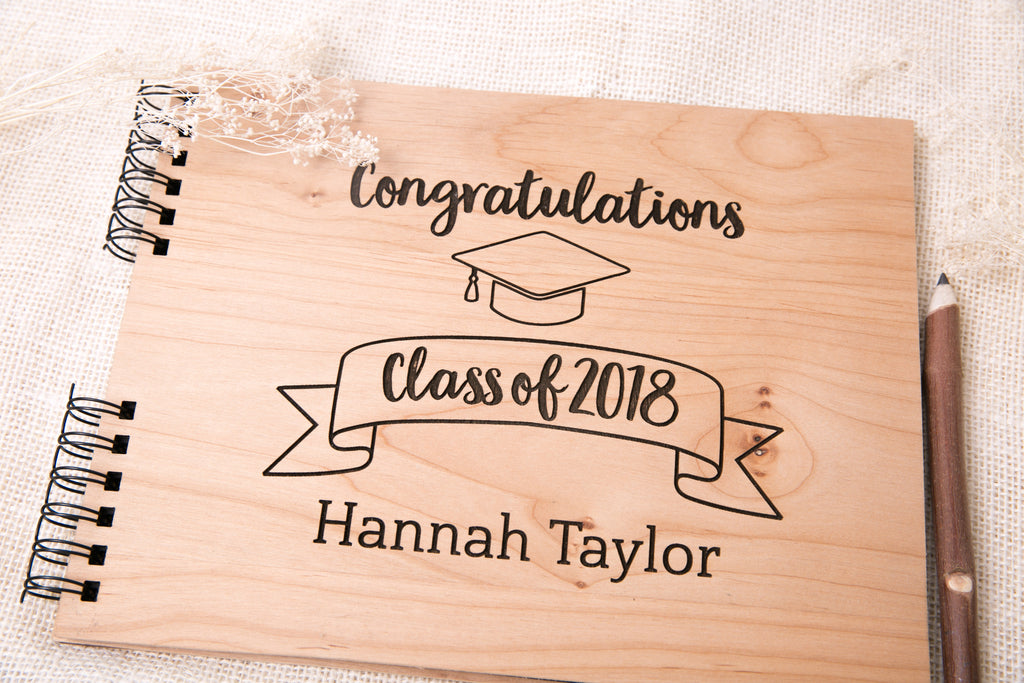 Graduation Photo Album or Guest Book | Name & Year, Personalized - Cades and Birch 