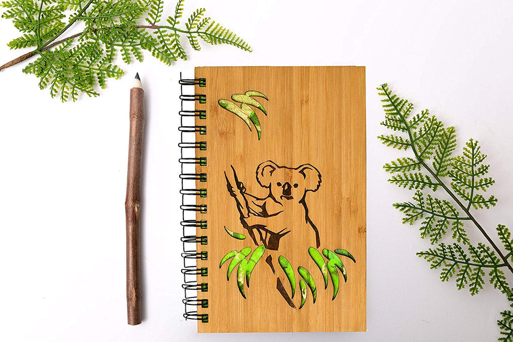 Koala Bear Personalized Wood Journal - Cades and Birch 