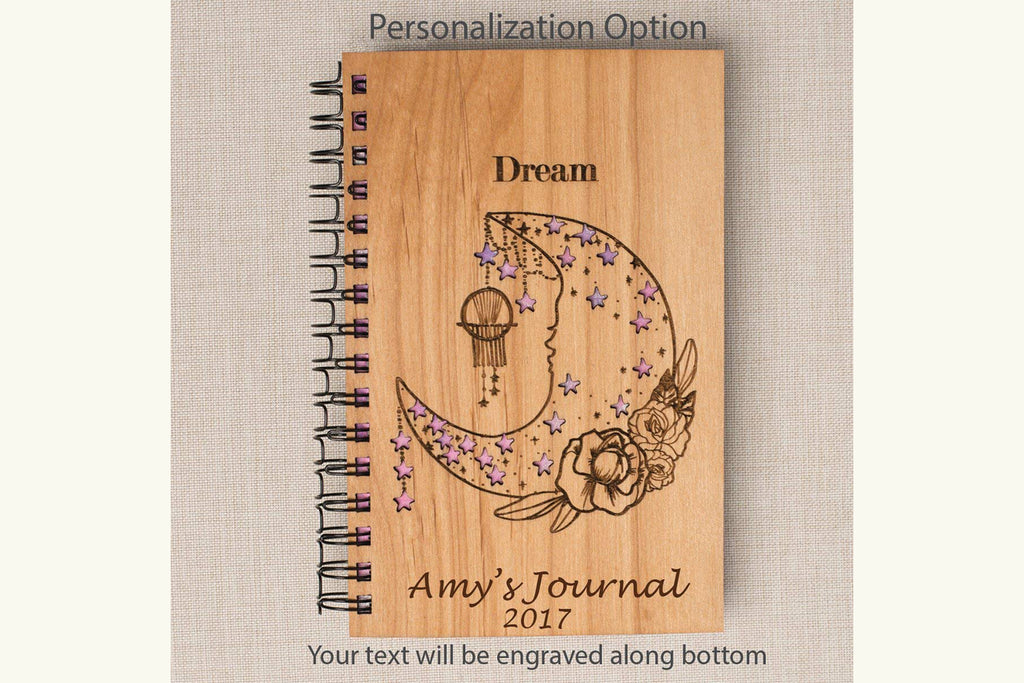 Dream Personalized Engraved Wood Journal - Cades and Birch 