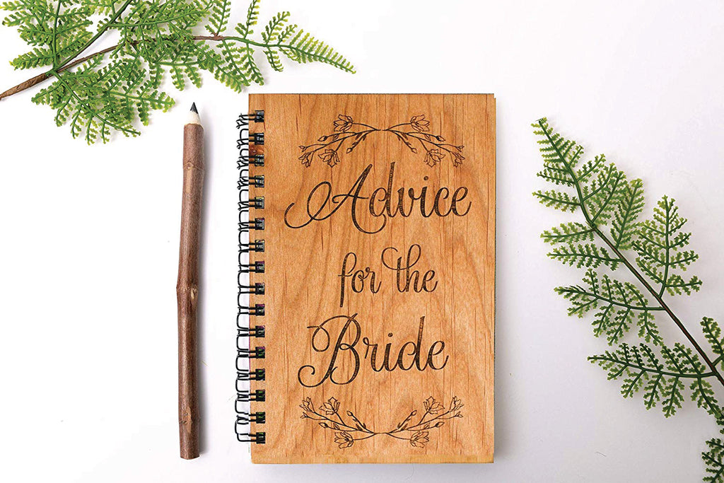 Advice for the Bride Personalized Wood Journal - Cades and Birch 