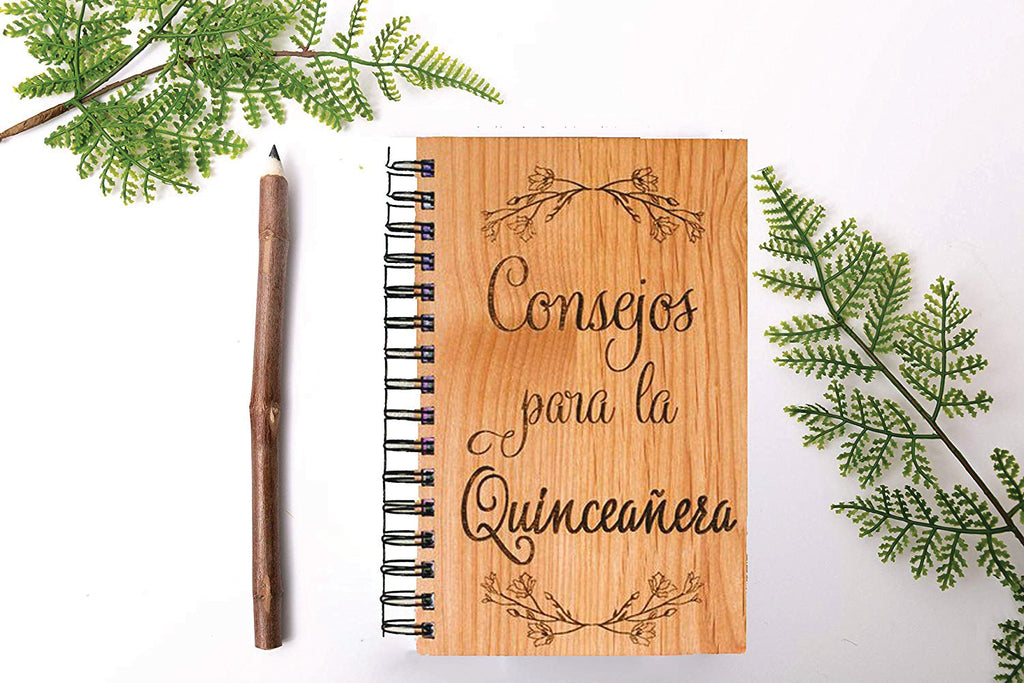 Consejos Para la Quinceanera Personalized Wood Journal - Cades and Birch 