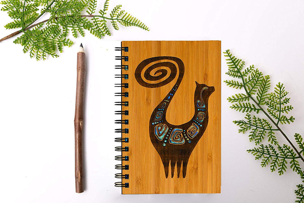 Snooty Cat Personalized Wood Journal - Cades and Birch 