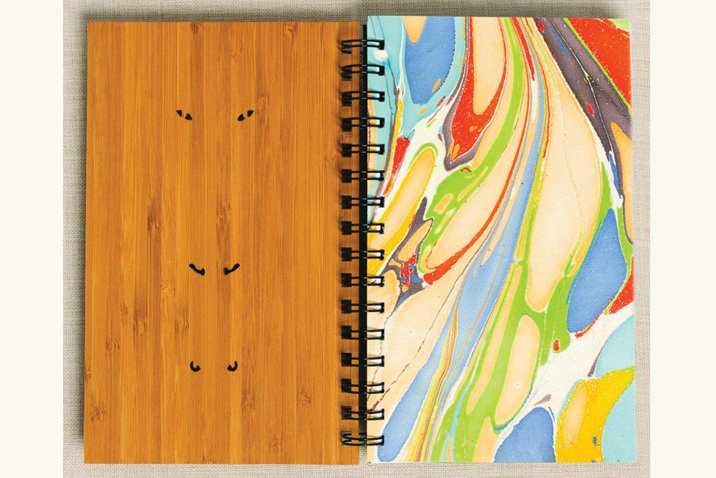 Tribal Cat Personalized Wood Journal - Cades and Birch 