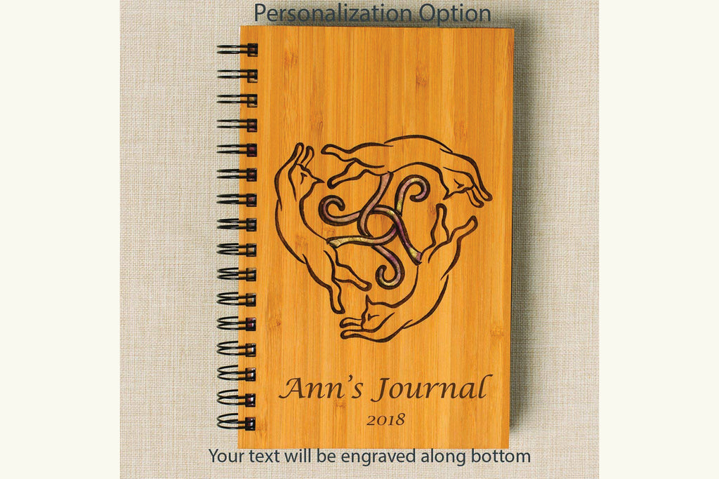 Cat Knot Personalized Wood Journal - Cades and Birch 