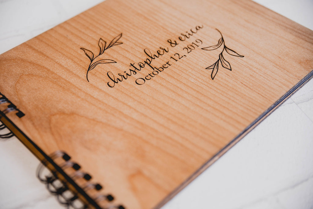 Photo Album or Guest Book - Personalized First Names, Date - Cades and Birch 