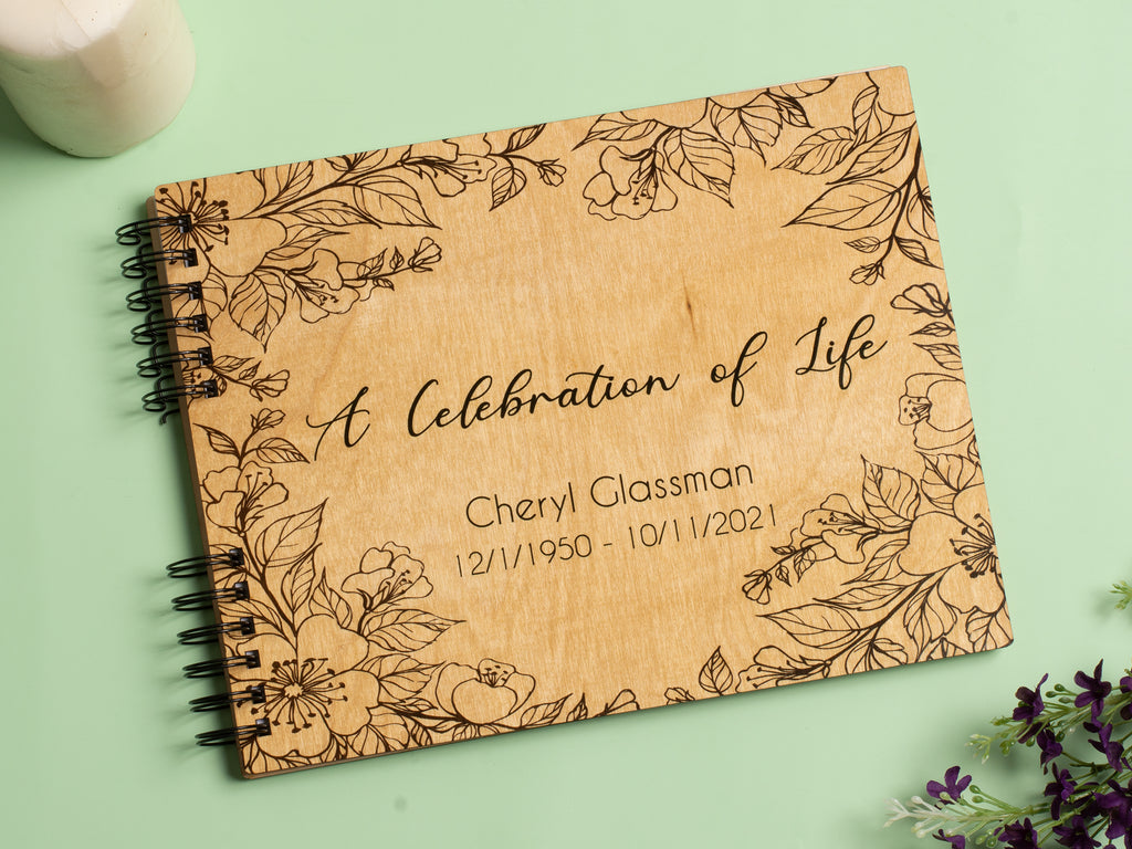 A Celebration of life memorial guestbook