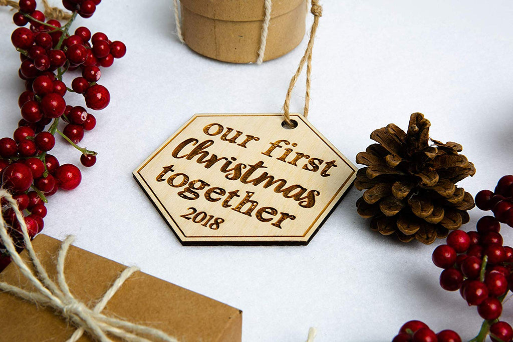 Our First Christmas Together Personalized Christmas Ornament - Cades and Birch 