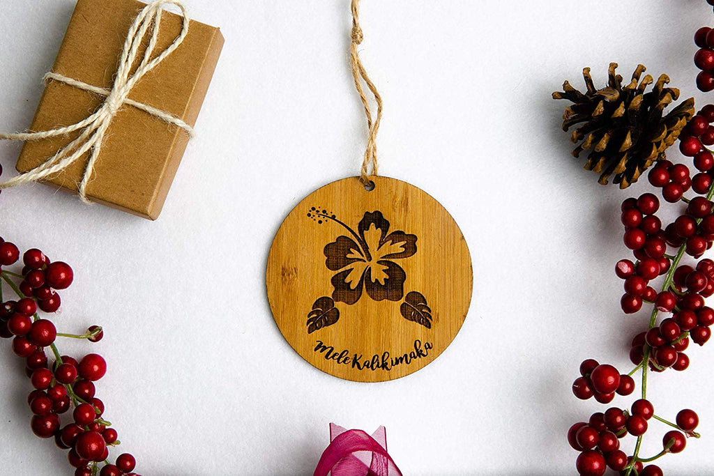Mele Kalikimaka Flower Hawaiian Christmas Ornament - Cades and Birch 