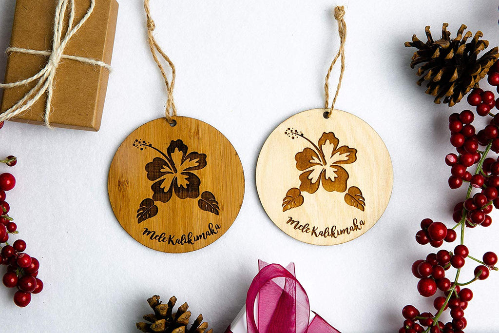 Mele Kalikimaka Flower Hawaiian Christmas Ornament - Cades and Birch 